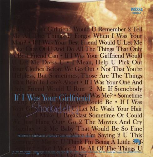 Prince If I Was Your Girlfriend 7" vinyl single (7 inch record / 45) UK PRI07IF03133