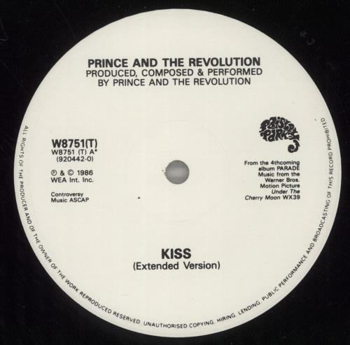 Prince Kiss 12" vinyl single (12 inch record / Maxi-single) UK PRI12KI783514