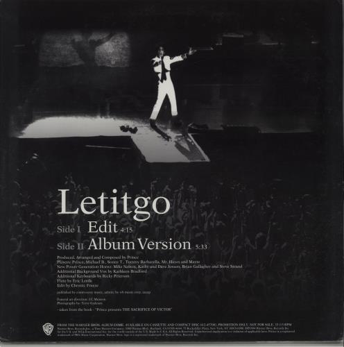 Prince Let It Go 12" vinyl single (12 inch record / Maxi-single) US PRI12LE33483