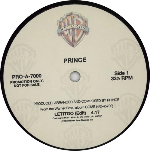 Prince Let It Go 12" vinyl single (12 inch record / Maxi-single) US PRI12LE33483