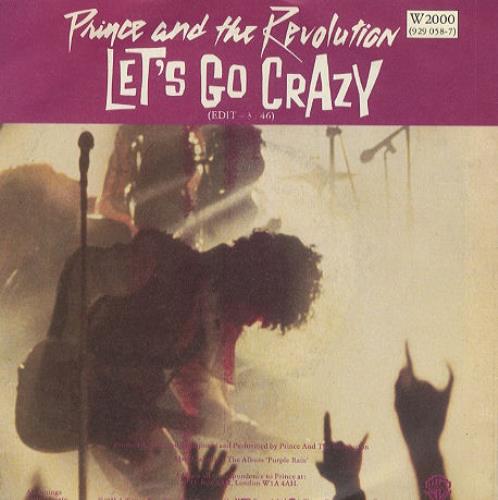 Prince Let's Go Crazy - EX 7" vinyl single (7 inch record / 45) UK PRI07LE03182