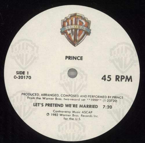 Prince Let's Pretend We're Married 12" vinyl single (12 inch record / Maxi-single) US PRI12LE888575