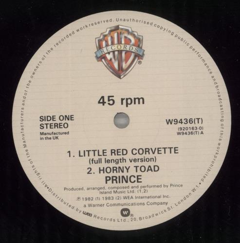 Prince Little Red Corvette 12" vinyl single (12 inch record / Maxi-single) UK PRI12LI03214
