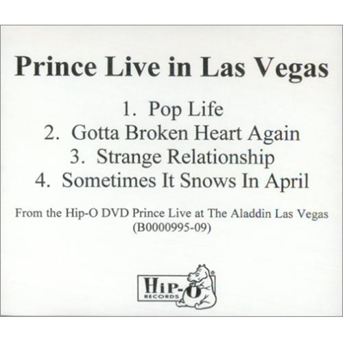 Prince Live In Las Vegas Radio Cuts CD-R acetate US PRICRLI260488