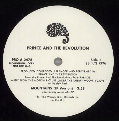 Prince Mountains 12" vinyl single (12 inch record / Maxi-single) US PRI12MO03334