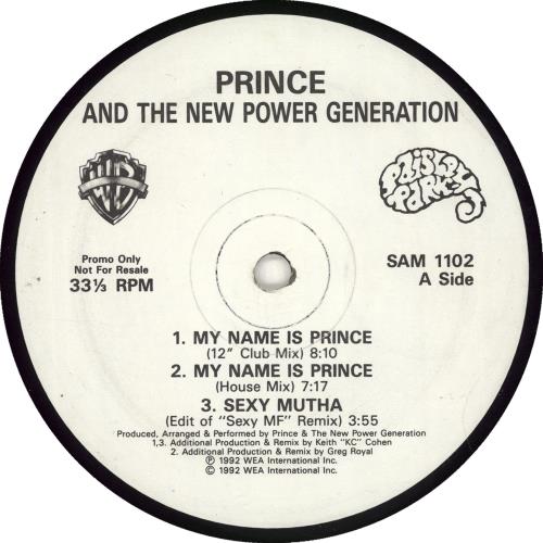 Prince My Name Is Prince 12" vinyl single (12 inch record / Maxi-single) UK PRI12MY11832