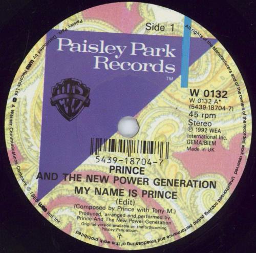 Prince My Name Is Prince 7" vinyl single (7 inch record / 45) UK PRI07MY774235