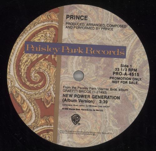Prince New Power Generation 12" vinyl single (12 inch record / Maxi-single) US PRI12NE27851