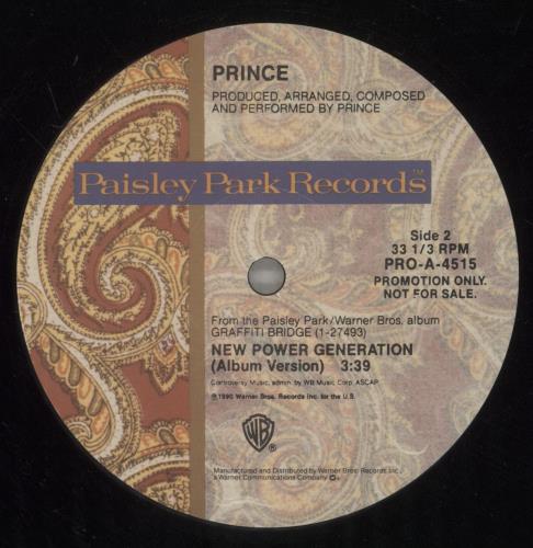 Prince New Power Generation 12" vinyl single (12 inch record / Maxi-single) US PRI12NE27851