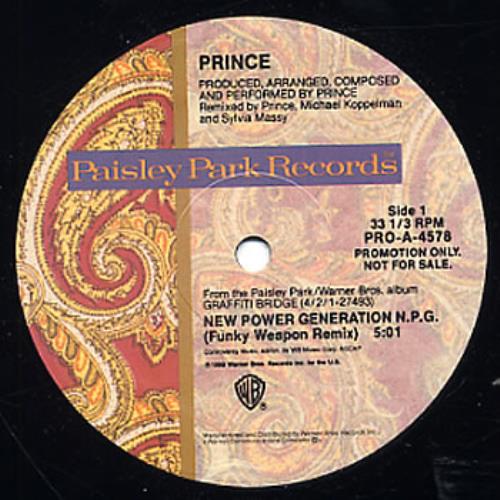Prince New Power Generation 12" vinyl single (12 inch record / Maxi-single) US PRI12NE03376