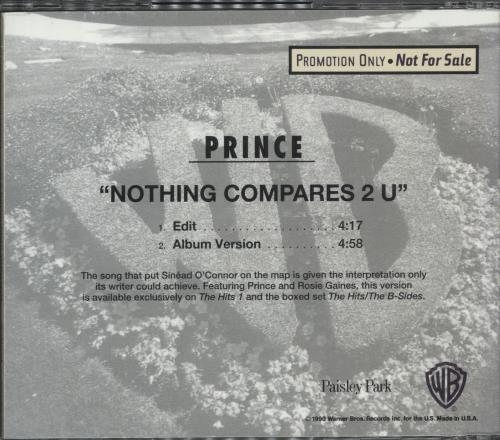 Prince Nothing Compares 2 U CD single (CD5 / 5") US PRIC5NO24256