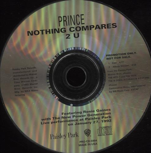 Prince Nothing Compares 2 U CD single (CD5 / 5") US PRIC5NO24256