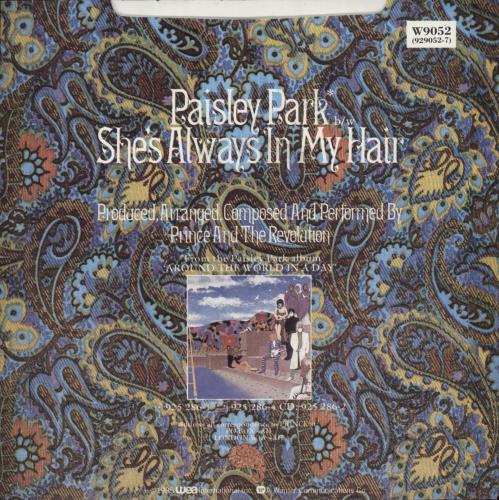 Prince Paisley Park 7" vinyl single (7 inch record / 45) UK PRI07PA03145