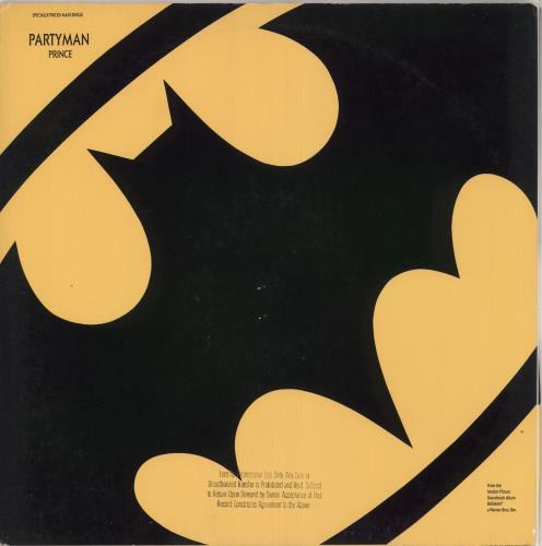 Prince Partyman - Gold Promo Stamped 12" vinyl single (12 inch record / Maxi-single) US PRI12PA03357