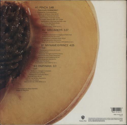 Prince Peach 12" vinyl single (12 inch record / Maxi-single) German PRI12PE21280