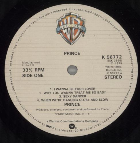 Prince Prince vinyl LP album (LP record) UK PRILPPR517599