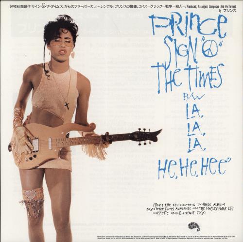 Prince Sign O The Times + Extra Insert 7" vinyl single (7 inch record / 45) Japanese PRI07SI03064