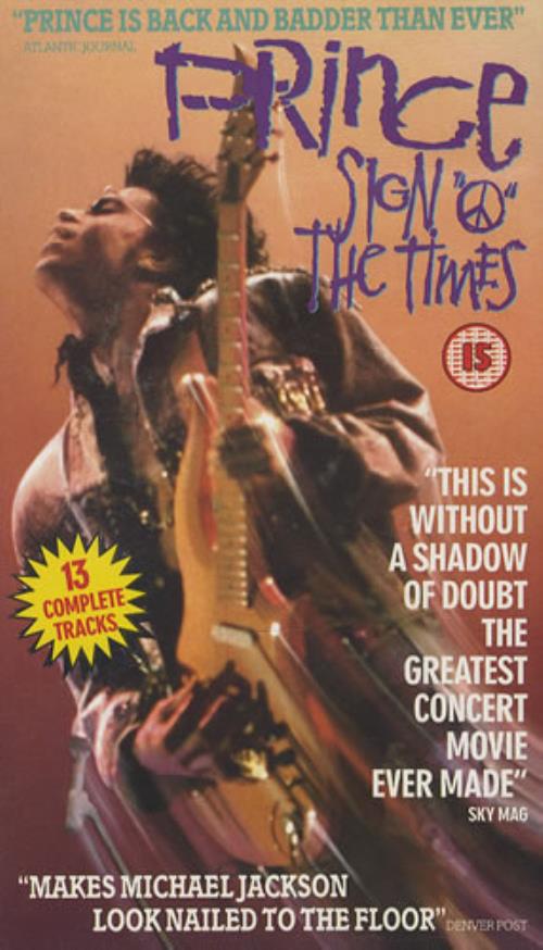Prince Sign Of The Times video (VHS or PAL or NTSC) UK PRIVISI164625