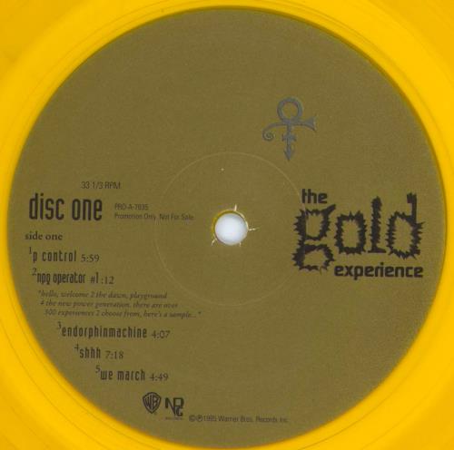 Prince The Gold Experience - Gold Vinyl 2-LP vinyl record set (Double LP Album) US PRI2LTH53960