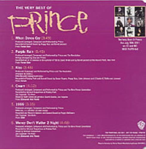 Prince The Very Best Of Prince CD single (CD5 / 5") UK PRIC5TH192913