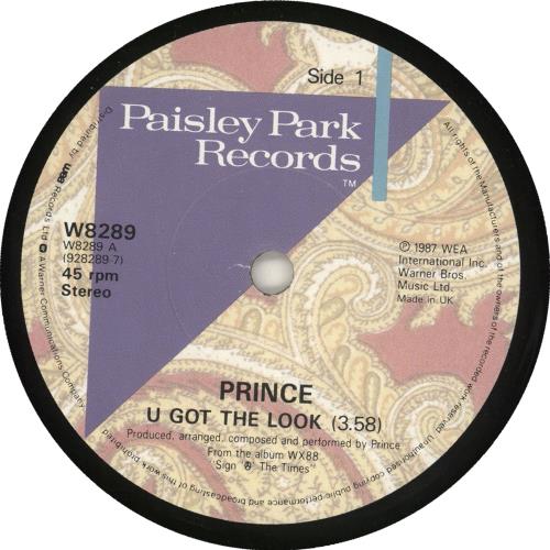 Prince U Got The Look 7" vinyl single (7 inch record / 45) UK PRI07UG734227
