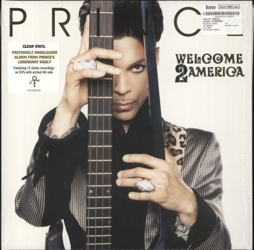 Prince Welcome 2 America - Clear Vinyl - Opened Stickered Shrinkwrap 2-LP vinyl record set (Double LP Album) UK PRI2LWE853744