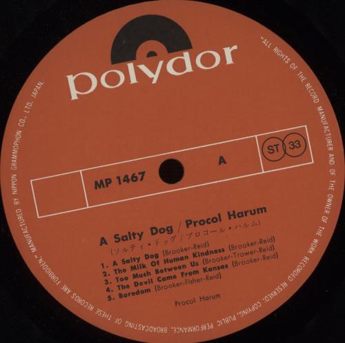 Procol Harum A Salty Dog vinyl LP album (LP record) Japanese PRHLPAS674796