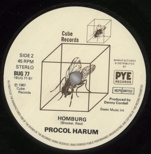Procol Harum A Whiter Shade Of Pale - Solid 7" vinyl single (7 inch record / 45) UK PRH07AW115993