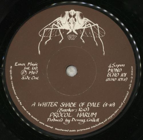 Procol Harum A Whiter Shade Of Pale 7" vinyl single (7 inch record / 45) UK PRH07AW408745