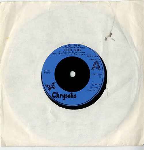 Procol Harum Conquistador 7" vinyl single (7 inch record / 45) UK PRH07CO589165