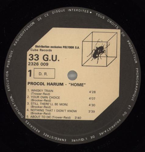 Procol Harum Home vinyl LP album (LP record) French PRHLPHO882319