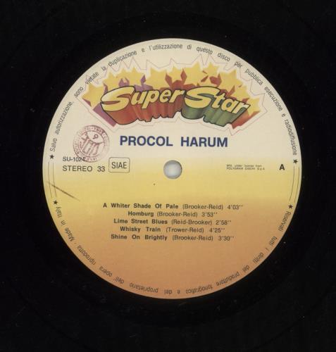 Procol Harum Procol Harum vinyl LP album (LP record) Italian PRHLPPR656215