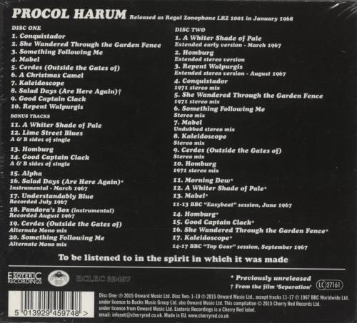 Procol Harum Procol Harum 2 CD album set (Double CD) UK PRH2CPR884884