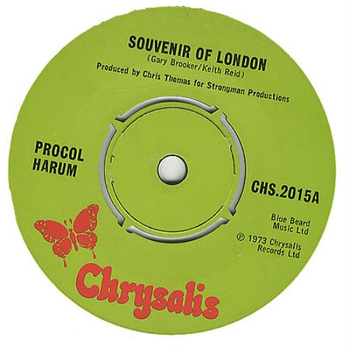 Procol Harum Souvenir Of London 7" vinyl single (7 inch record / 45) UK PRH07SO395916