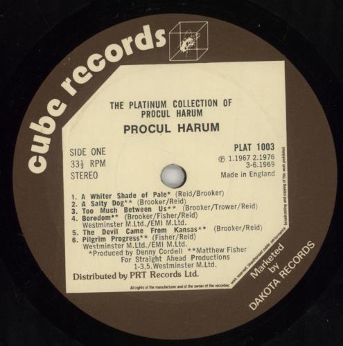 Procol Harum The Platinum Collection 2-LP vinyl record set (Double LP Album) UK PRH2LTH384697
