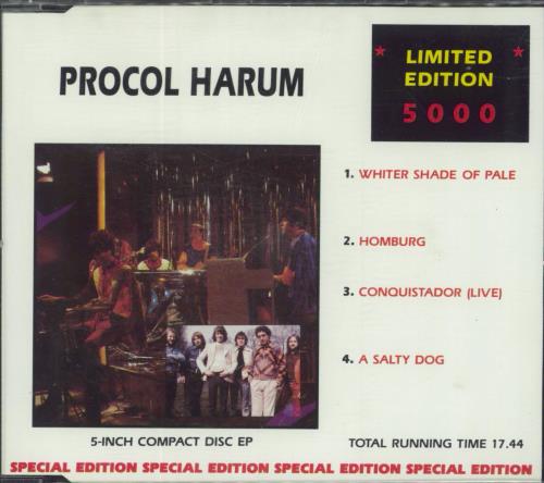 Procol Harum White Shade Of Pale CD single (CD5 / 5") UK PRHC5WH111197