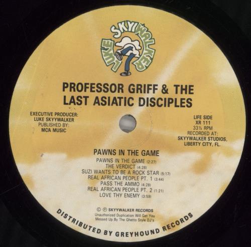 Professor Griff Pawns In The Game vinyl LP album (LP record) US P2OLPPA857589