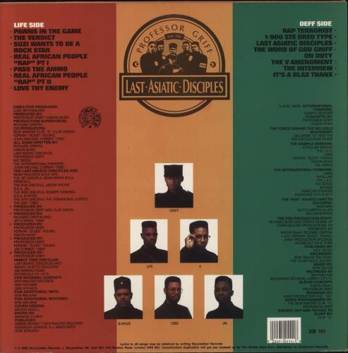Professor Griff Pawns In The Game vinyl LP album (LP record) US P2OLPPA857589
