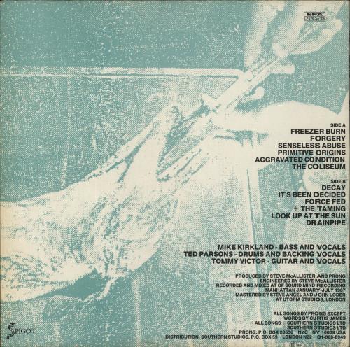 Prong Force Fed vinyl LP album (LP record) French PRGLPFO459564