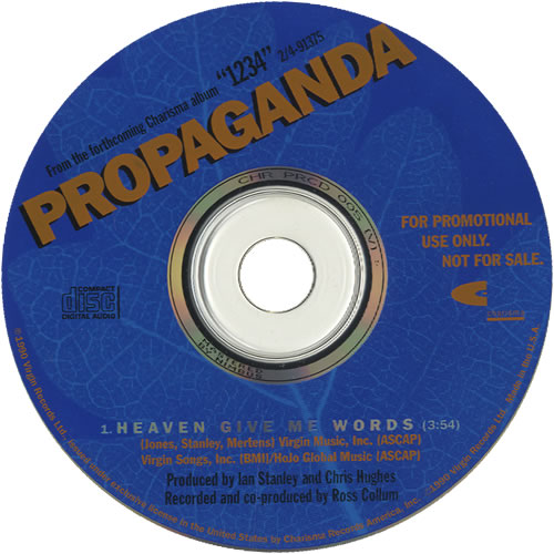 Propaganda Heaven Give Me Words CD single (CD5 / 5") US PROC5HE07572