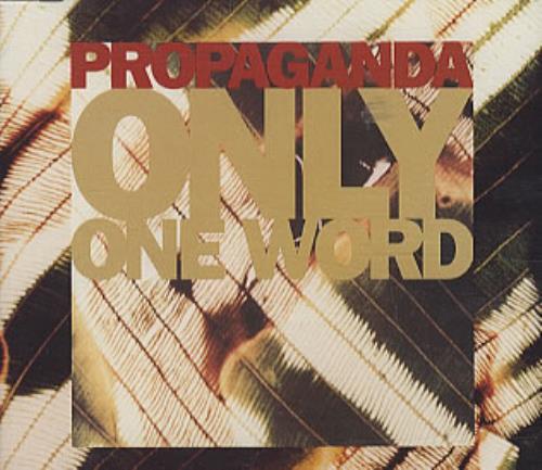 Propaganda Only One Word CD single (CD5 / 5") UK PROC5ON32276