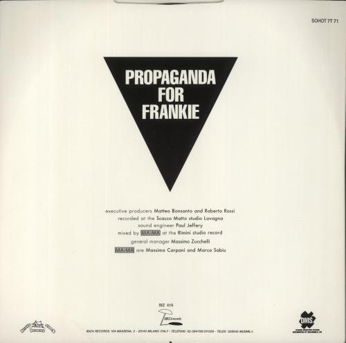 Propaganda Propaganda For Frankie 12" vinyl single (12 inch record / Maxi-single) UK PRO12PR11428