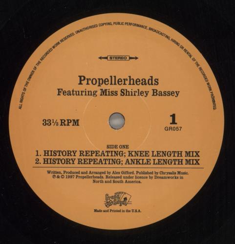 Propellerheads History Repeating 12" vinyl single (12 inch record / Maxi-single) US P-H12HI879817