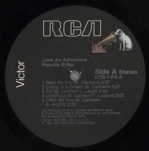 Pseudo Echo Love An Adventure - Shrink vinyl LP album (LP record) US PSELPLO879271