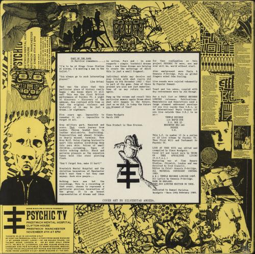 Psychic TV Live At The Ritz vinyl LP album (LP record) UK PTVLPLI795191