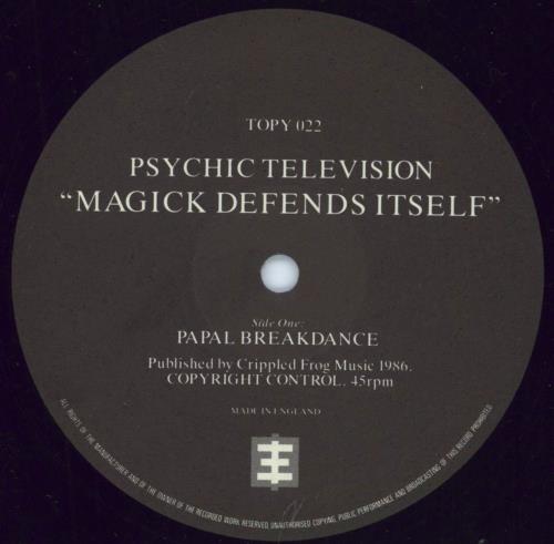 Psychic TV Magick Defends Itself 12" vinyl single (12 inch record / Maxi-single) UK PTV12MA459791