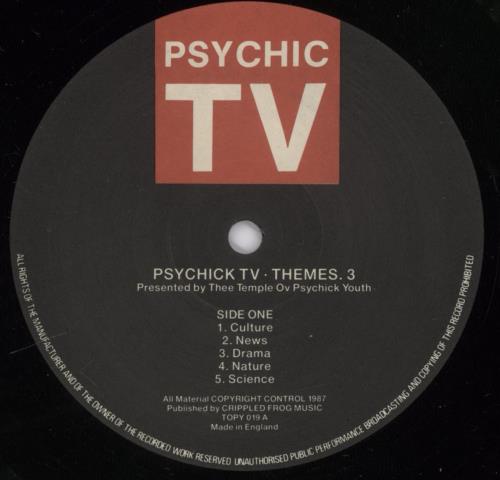 Psychic TV Themes 3 vinyl LP album (LP record) UK PTVLPTH893087