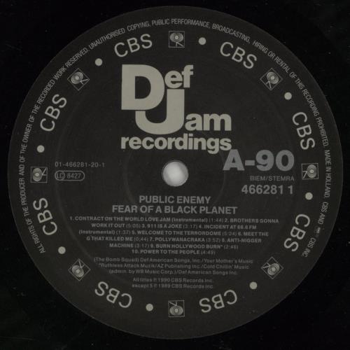 Public Enemy Fear Of A Black Planet - EX vinyl LP album (LP record) Dutch PUBLPFE788760
