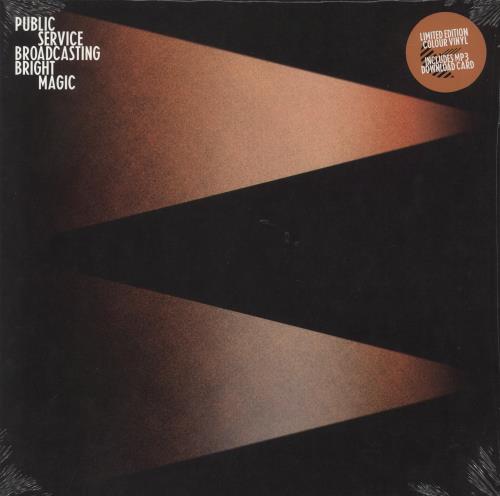 Public Service Broadcasting Bright Magic - Orange & Black Marbled - Sealed + Autographed Print vinyl LP album (LP record) UK P9BLPBR873566