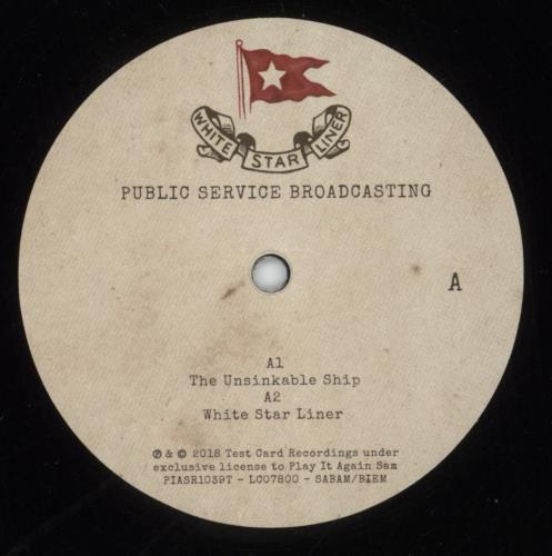 Public Service Broadcasting White Star Liner 12" vinyl single (12 inch record / Maxi-single) UK P9B12WH739463